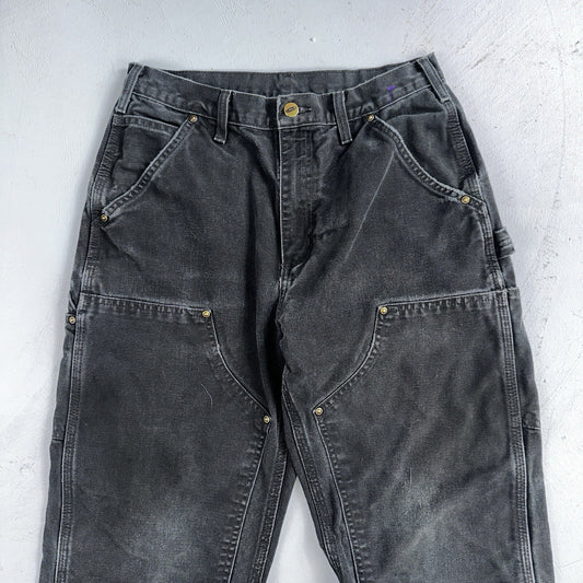 Carhartt VTG Double Knee Carpenter Pants Mexico B01 B136 BLK Black 30x34 A 27x31