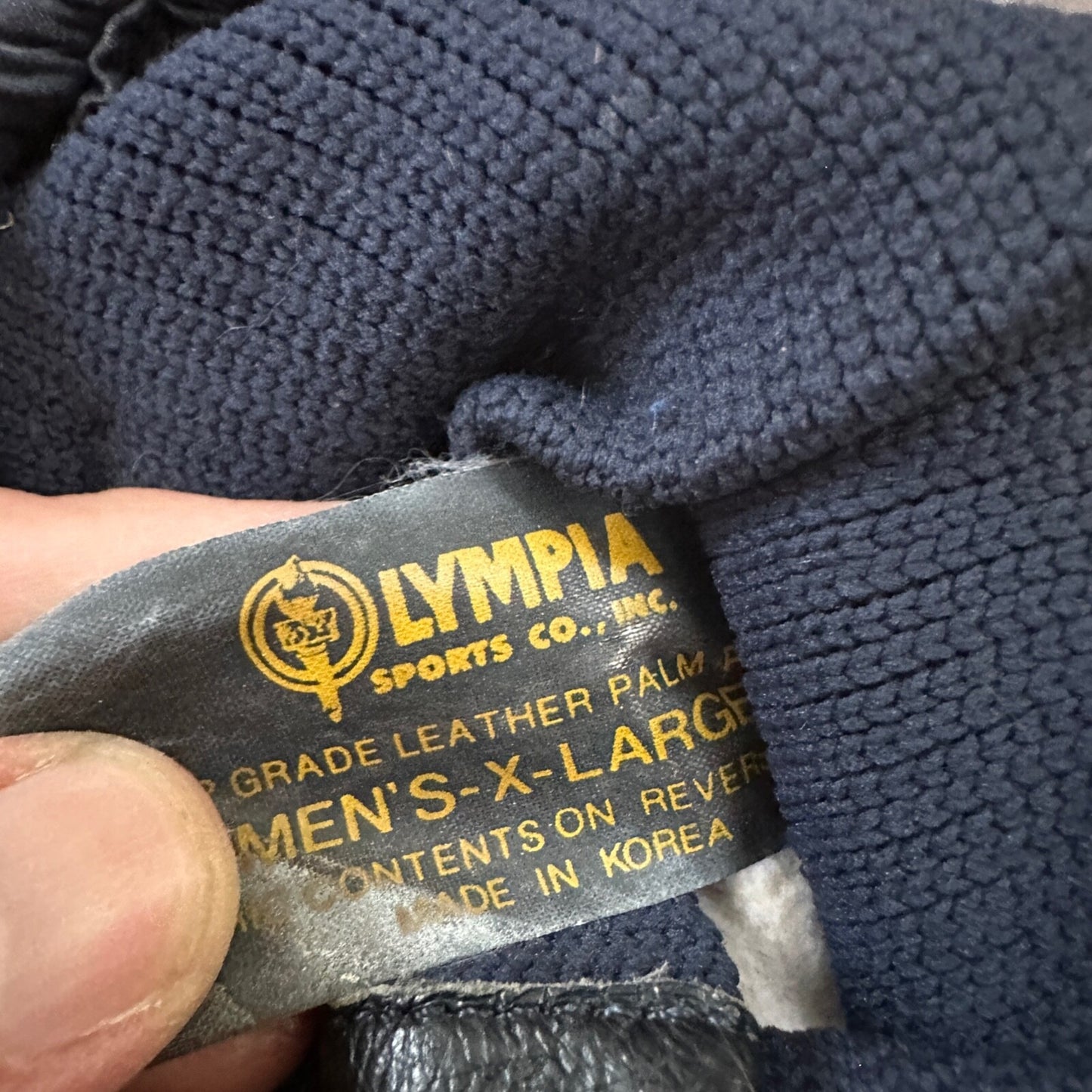 Olympia Gloves Adult XL Navy Blue Black Korea Palm Gore Tex Insulated VTG