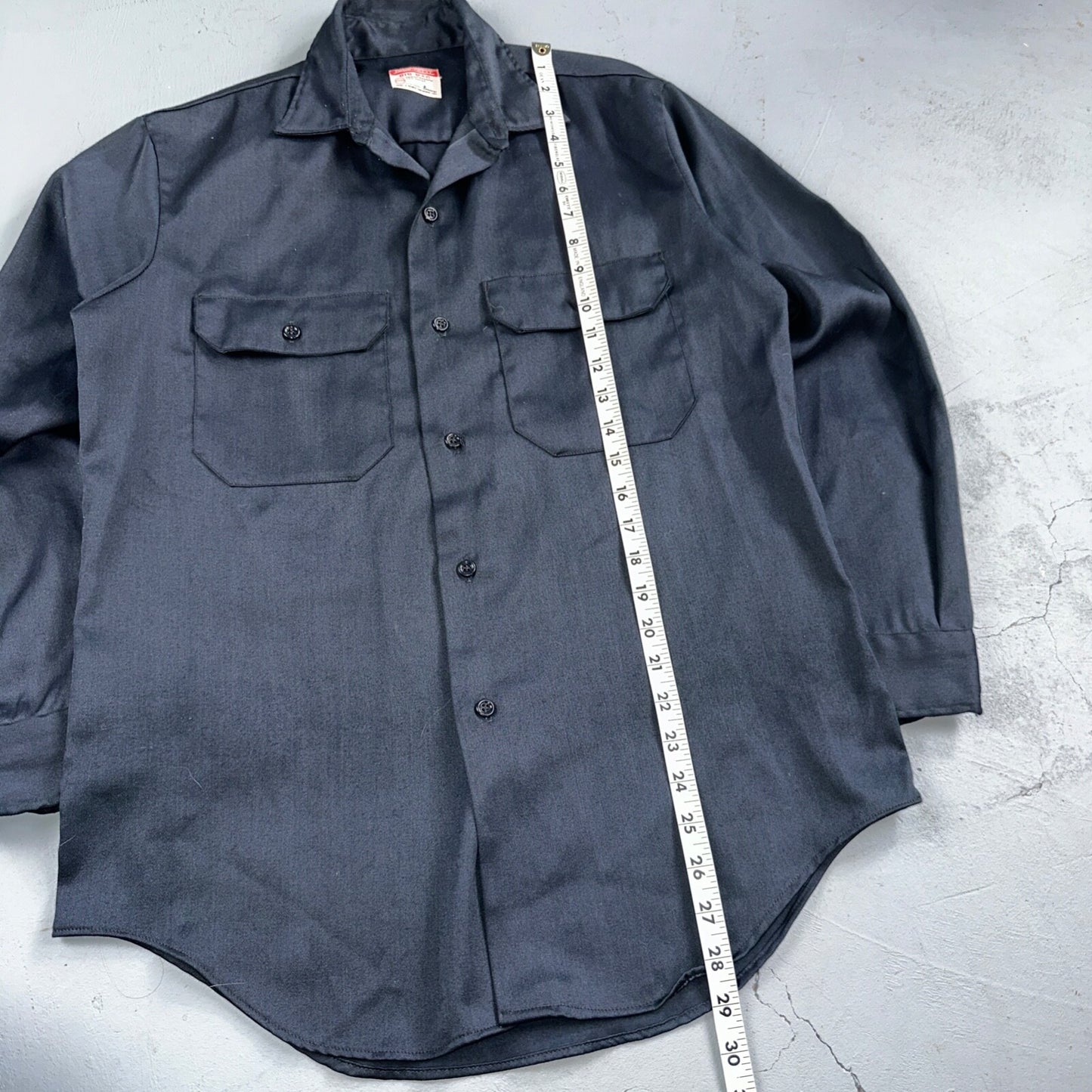 Vintage Penneys Big Mac Shirt Dark Navy Blue 70s 1970s 50/50 JC Penney