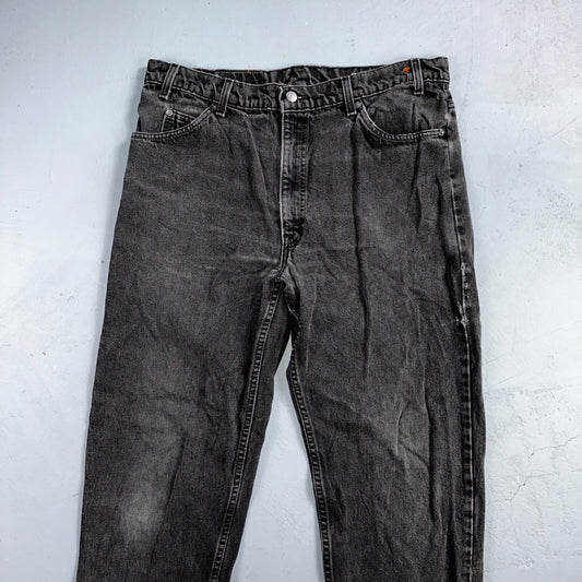 Levis 550 Vintage 90s USA Orange Tab Jeans 38x32 Black Med Wash 501 Act 36x31