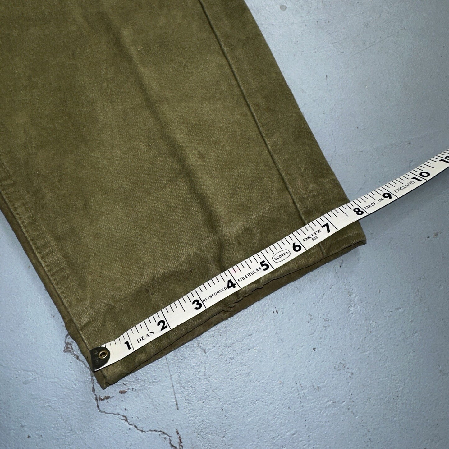 Vintage 50s 60s Duck Canvas Hunting Pants Zip Size 33x26 Rockabilly Double Knee