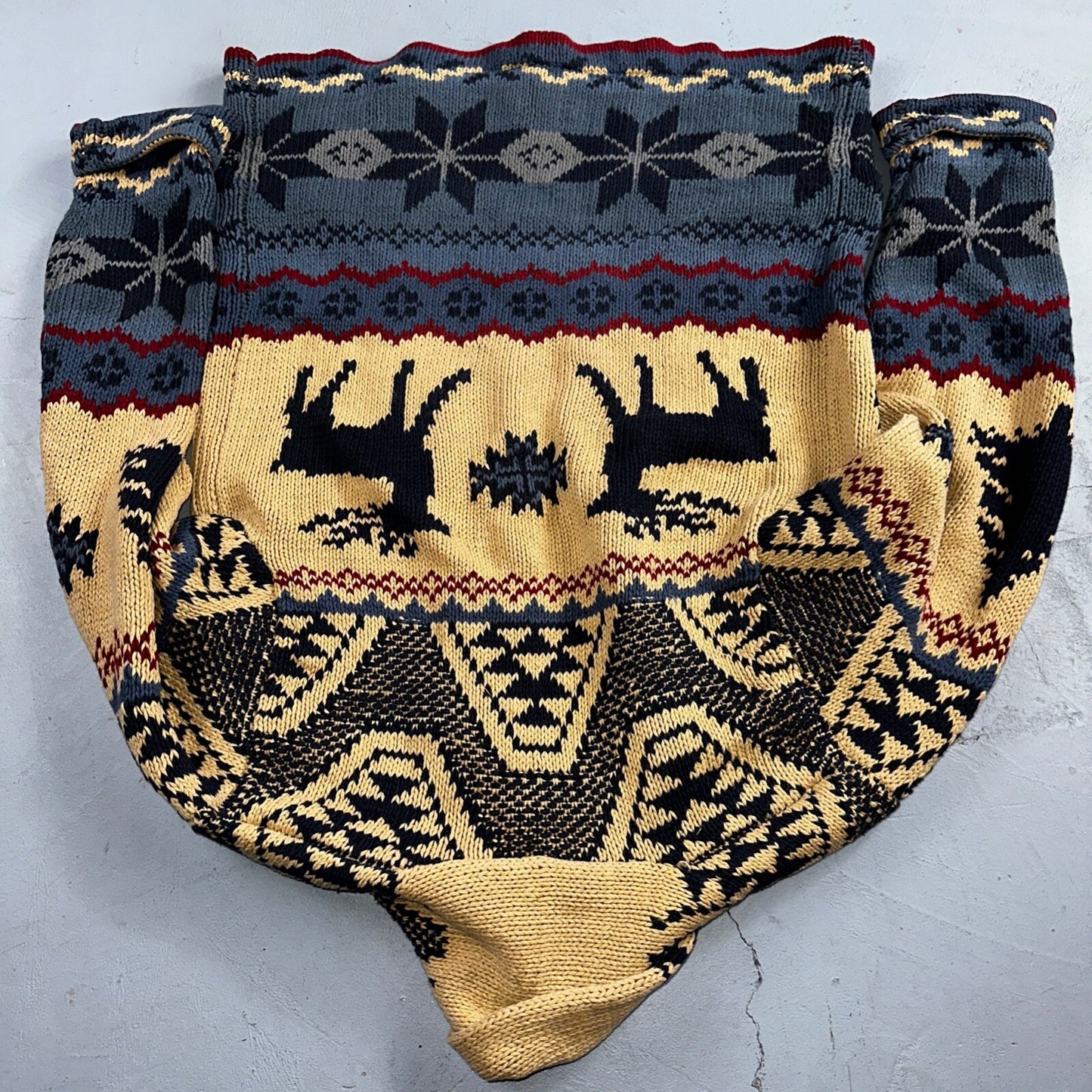 Polo Ralph Lauren Vintage 90s Hand Knit Polo Country Jacket Cardigan Small Shawl