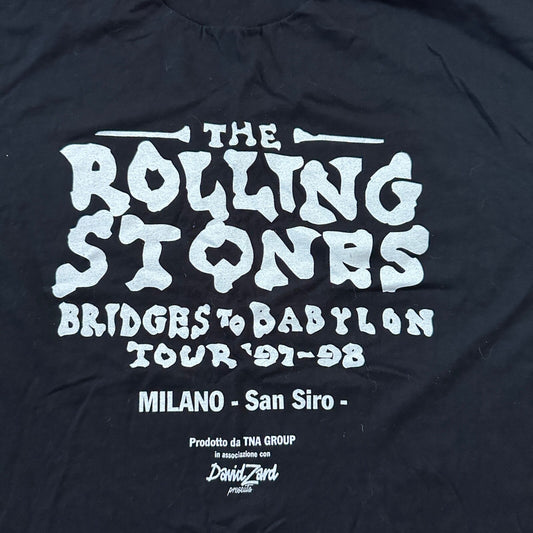 Rolling Stones Tour Bridges To Babyl VTG T Shirt Belfe Music Rock 90s 1998