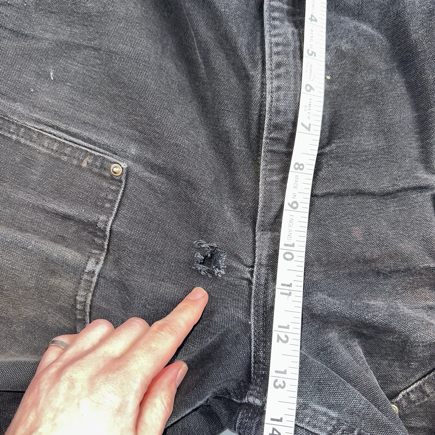 Carhartt VTG Double Knee Carpenter Pants Mexico B01 B136 BLK Black Act 40x32