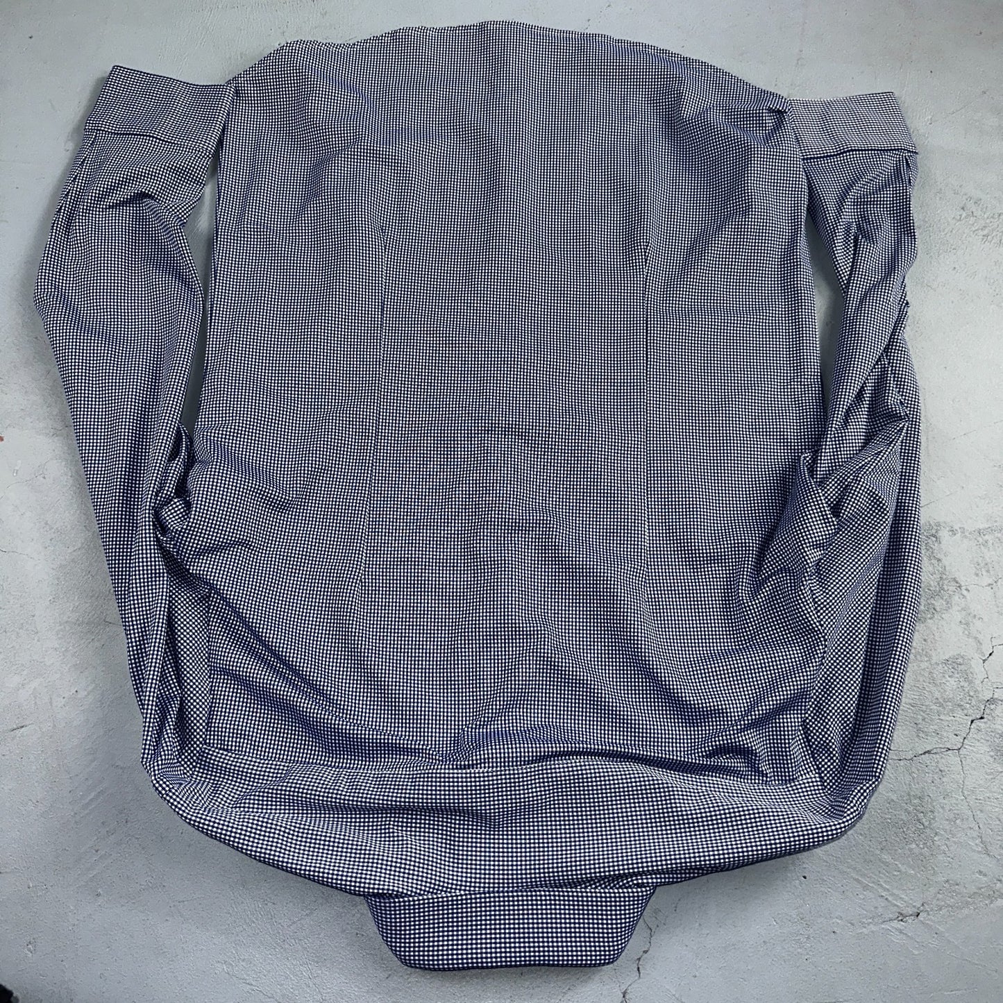 Mizzen Main Spinnaker Collection Shirt Mens L Trim Fit Navy Gingham Performance