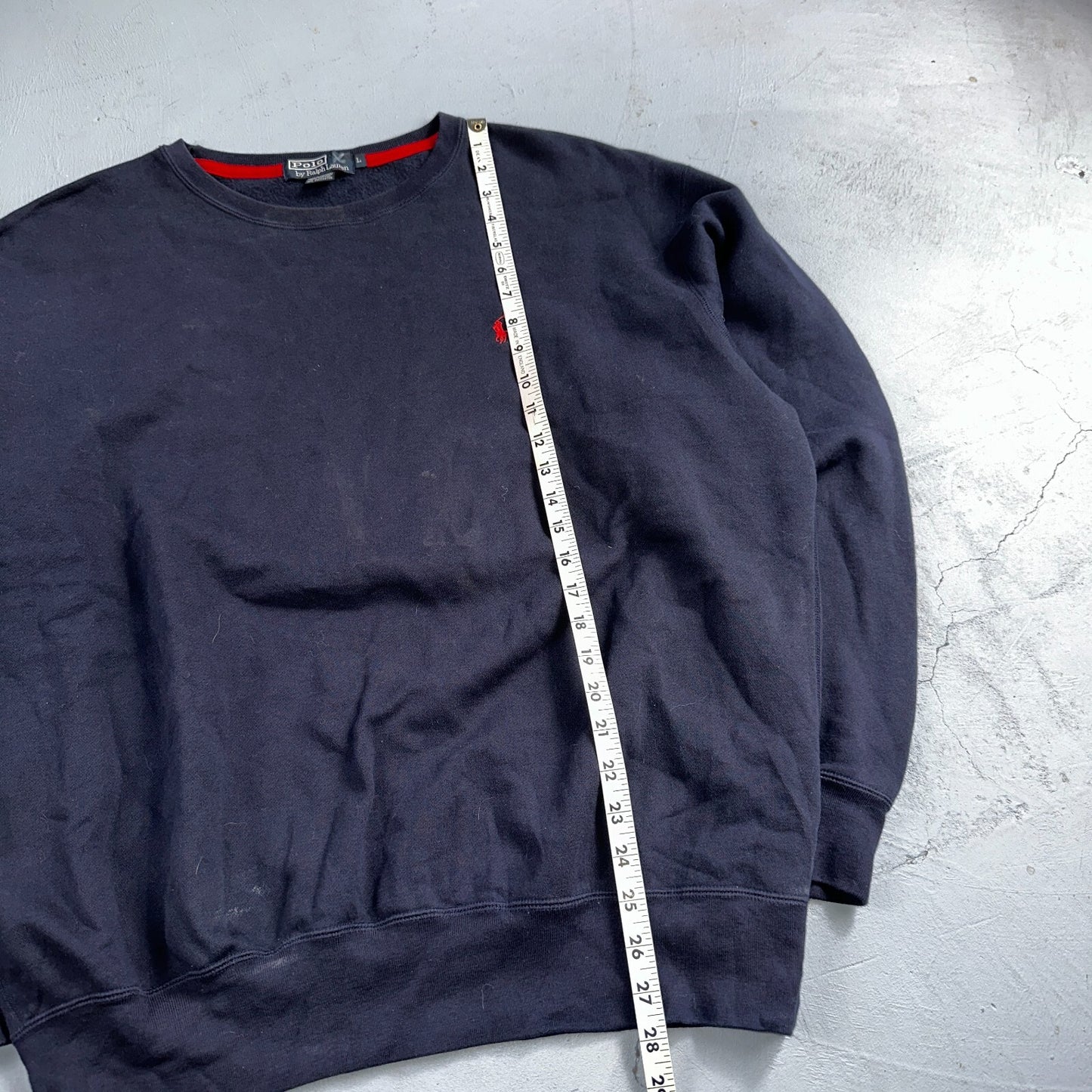 Polo Ralph Lauren VTG Sweatshirt Men Large L Blue Crewneck Crew Neck 90s