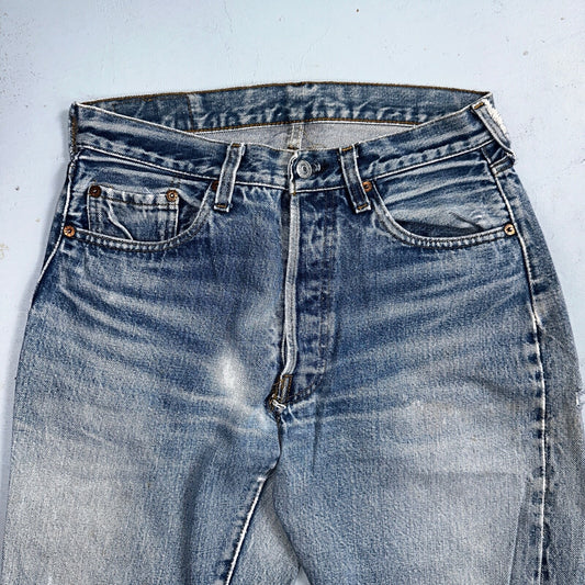 Levis 501 Vintage 80s Redline Selvedge USA XX Jeans Light Wash 1980s Act 28x32