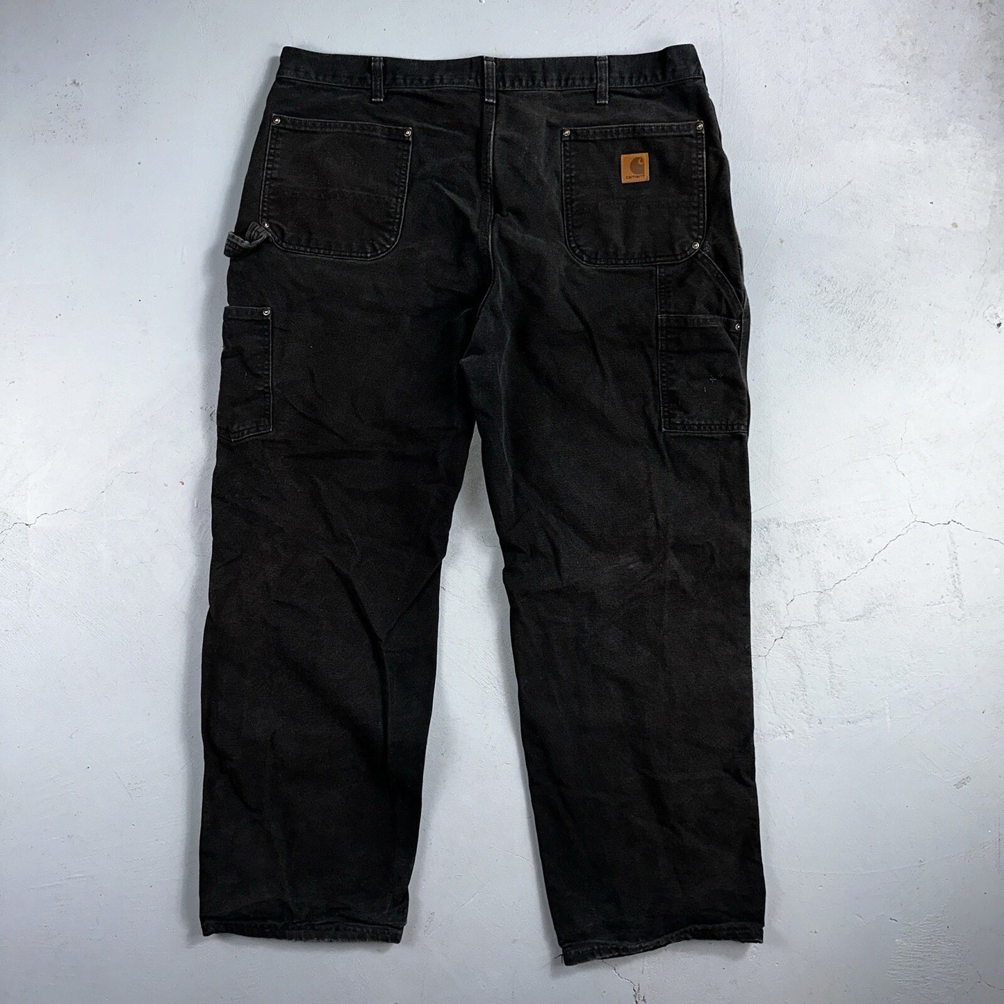 Carhartt VTG Double Knee Carpenter Pants Mexico B01 B136 BLK Black Act 40x32