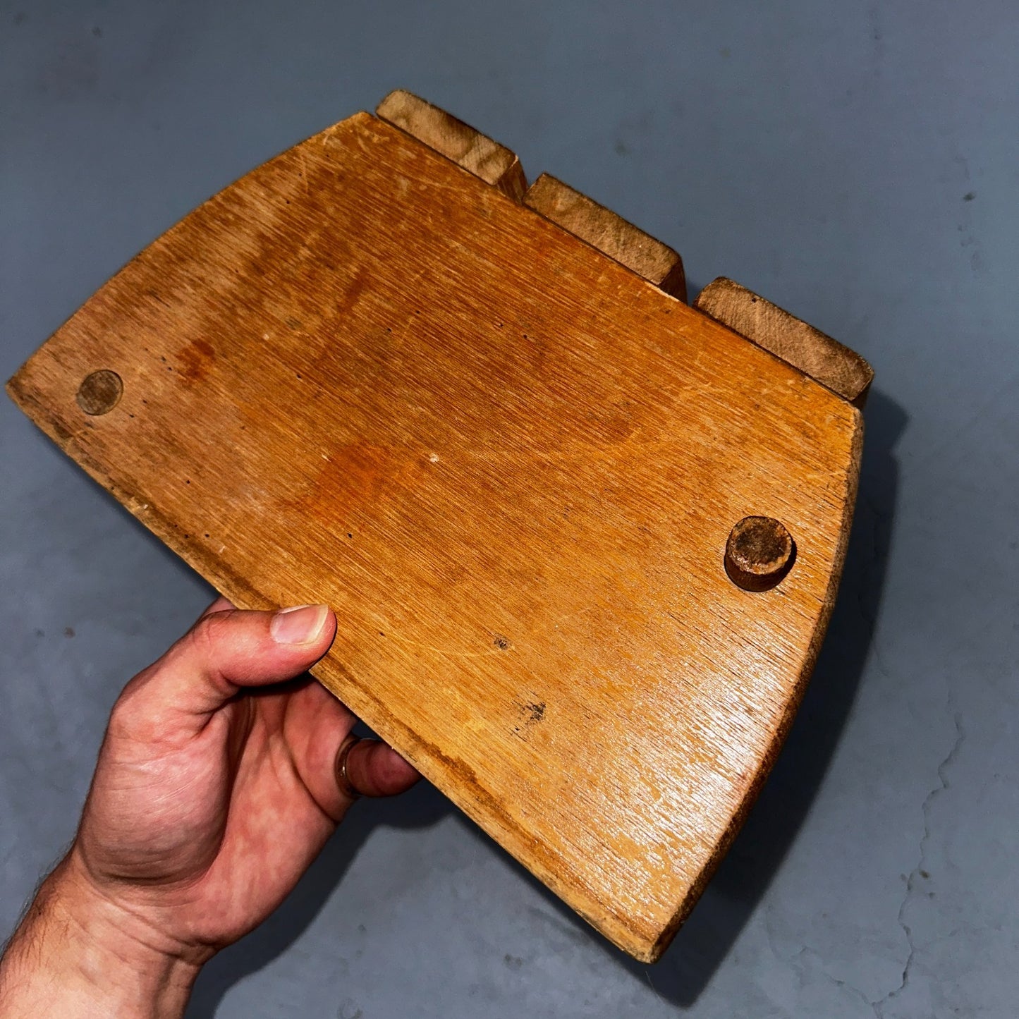 Sit Down Step Up Stool Chair DEKTO Wooden Toys Animal Alphabet VTG Primative