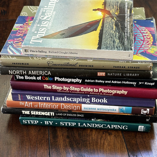 Lot 10 Cool Old Vintage Rare Hardcover Random Books Design Photography Art