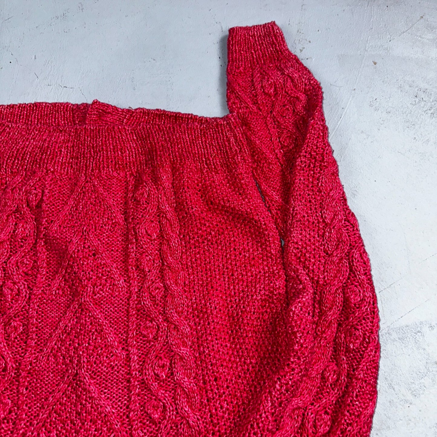 Vintage Orvis Sweater Cardigan Womens Pink Wool Cable Knit Chunky Vermont 90s