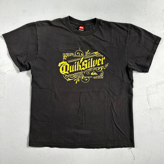 Quicksilver Y2K Basic VTG T Shirt Skater Core Skateboard Mexico Black Large