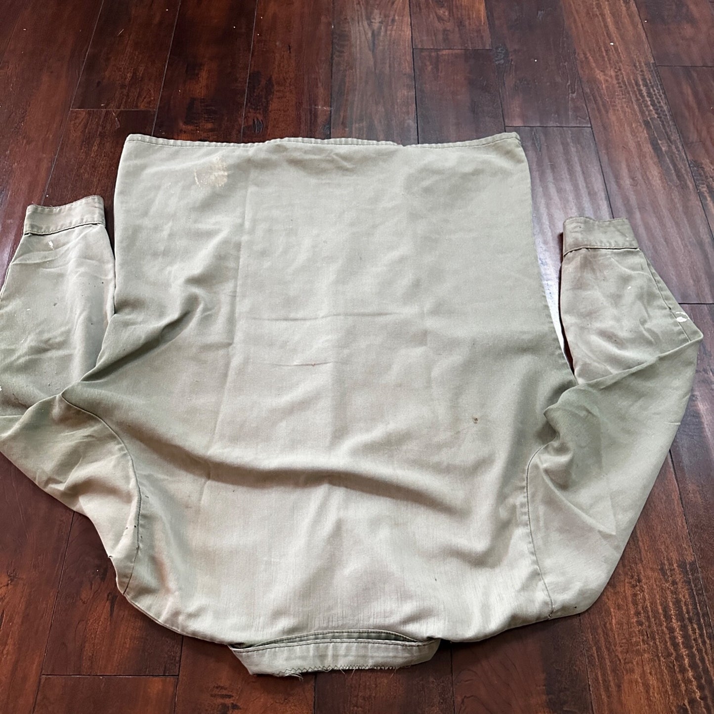 VTG US Thrashed Soft Military Shirt OG-107 Vietnam 1970s 1960s Post WWII