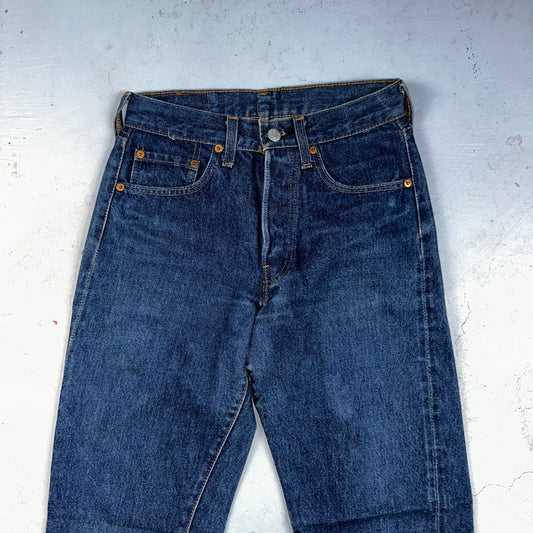 Levis 501 Vintage 80s Redline Selvedge USA XX Jeans Dark Wash 27x34 Act 25x31