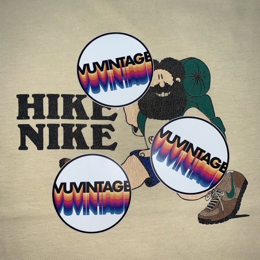 HIKE NIKE 80s Vintage T Shirt OG Rare Grail Geisha Rap Japan Yellow Long Sleeve