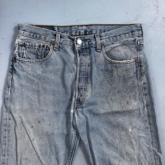 Levis 501 Vintage Y2K XX Straight Leg Jeans 33x34 Light Wash 2000s Act 31x32