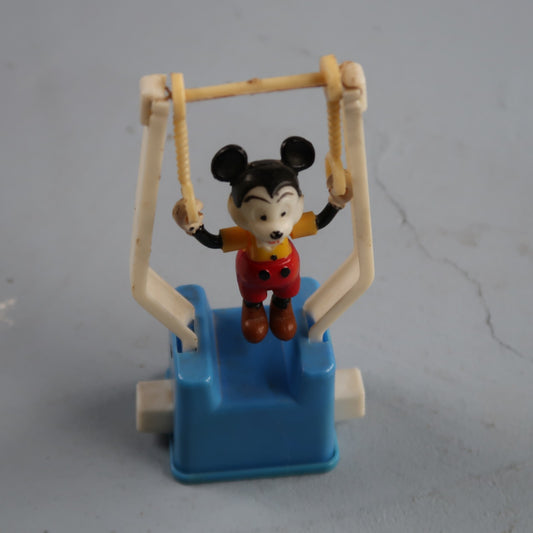 Kohner 1960 Mickey Mouse Tricky Trapeze Push Puppet Toy Vintage Disney No. 4995
