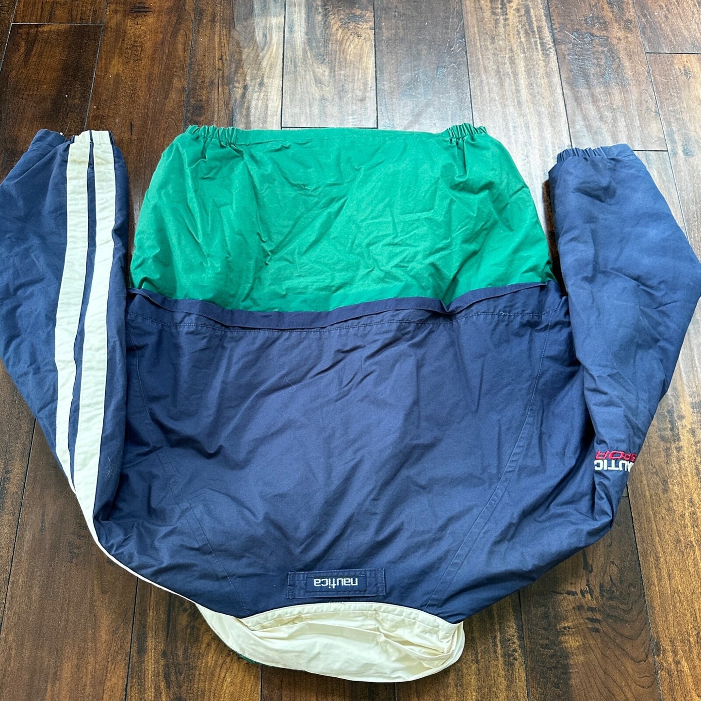 VTG Nautica Sport Racer Mens Color Block Jacket Coat M 90s Full Zip Rare