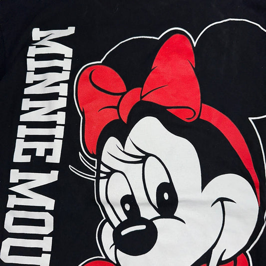 Disney Minnie Mouse 80s AOP VTG T Shirt Big Print Mickey 4XL Black Rap Style