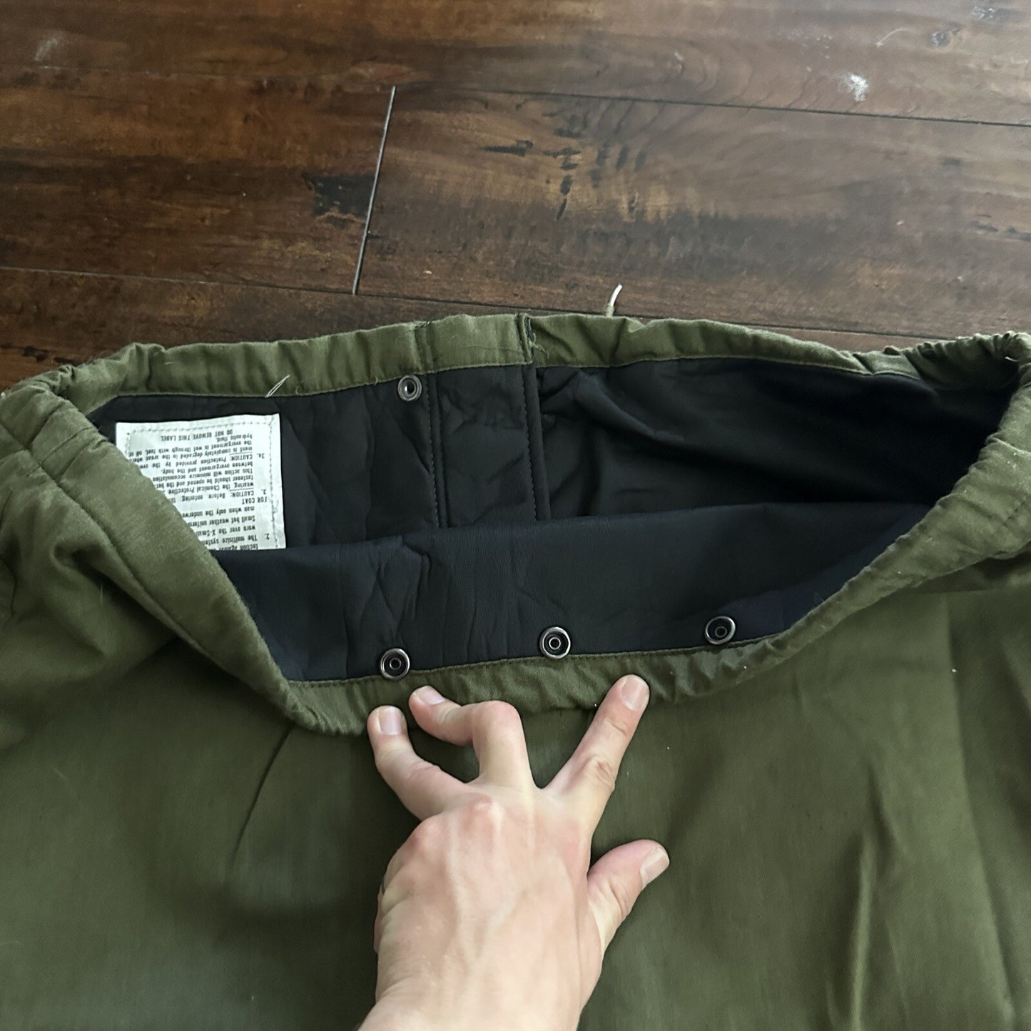 US MILITARY Small JACKET COAT SUIT CHEMICAL PROTECTIVE ARMY GREEN 70s Vtg WWII