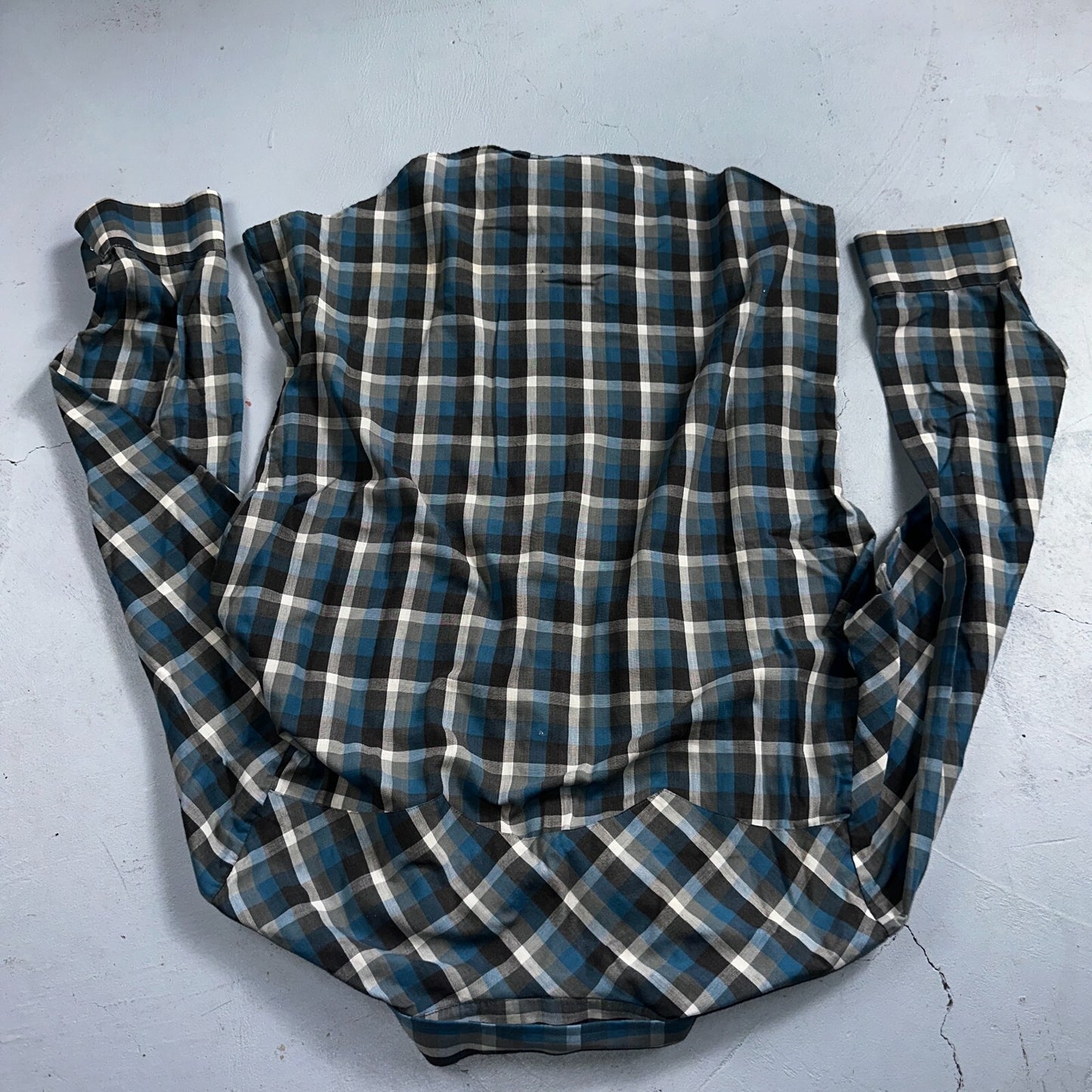 Levis VTG 1980s Pearl Snap Button Shirt Mens L Plaid 80s Cowboy Shirt Korea LS