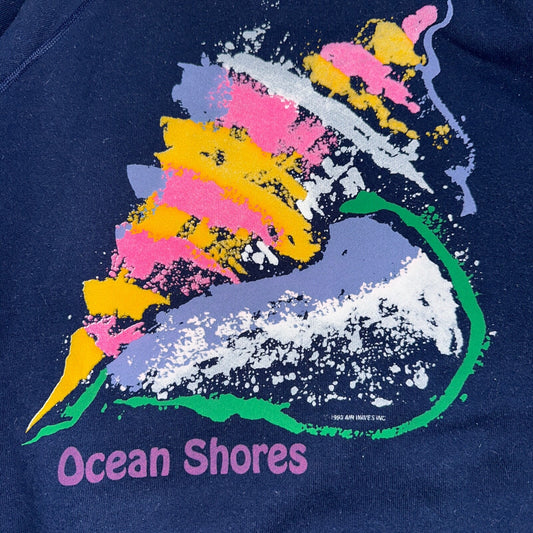 Hanes XL Oregon Ocean Shores Sweatshirt XL 80s VTG Crewneck Pacific Northwest