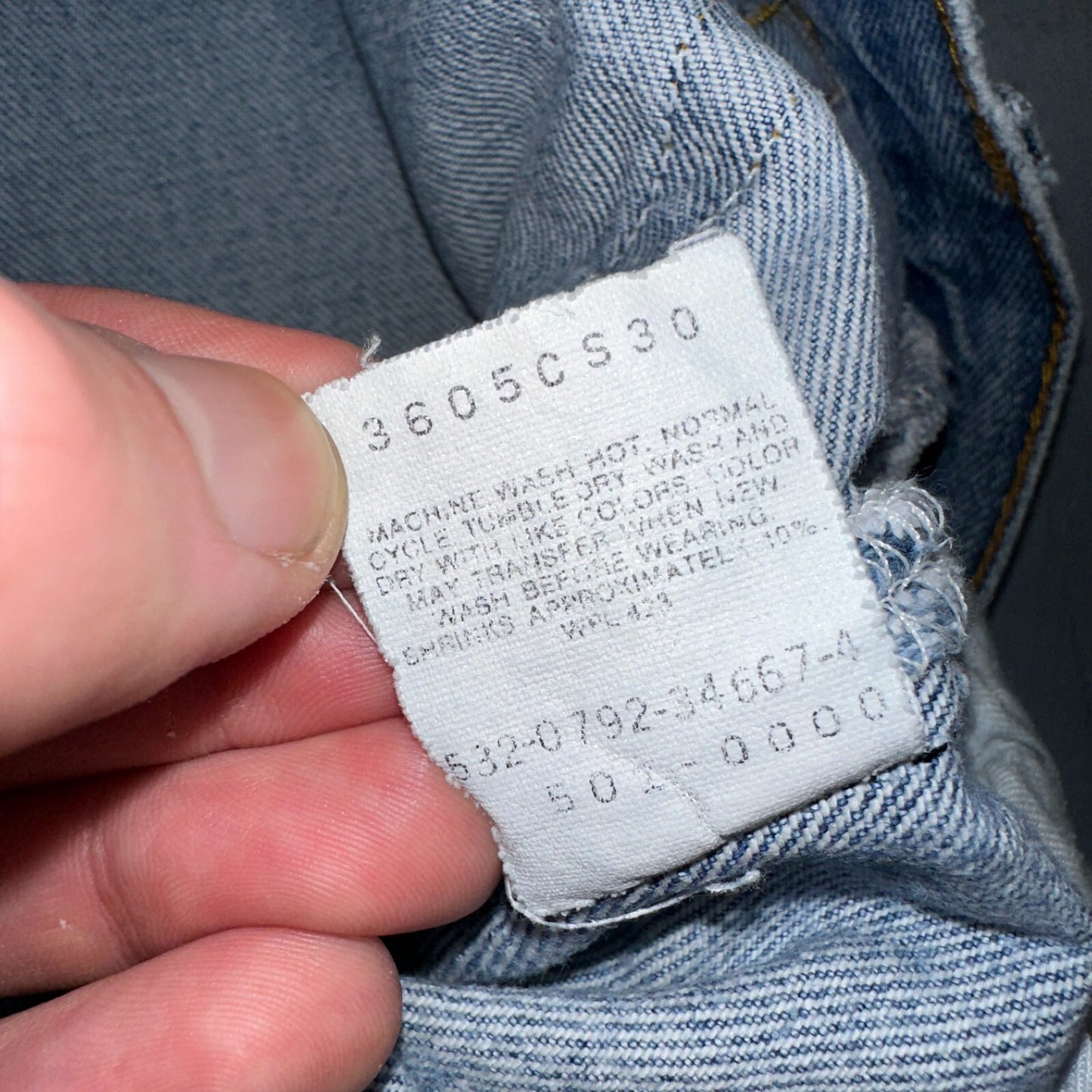 Levis 501 Vintage 90s USA XX Straight Leg Jeans Blue Light Wash 40x32 Act 35x29