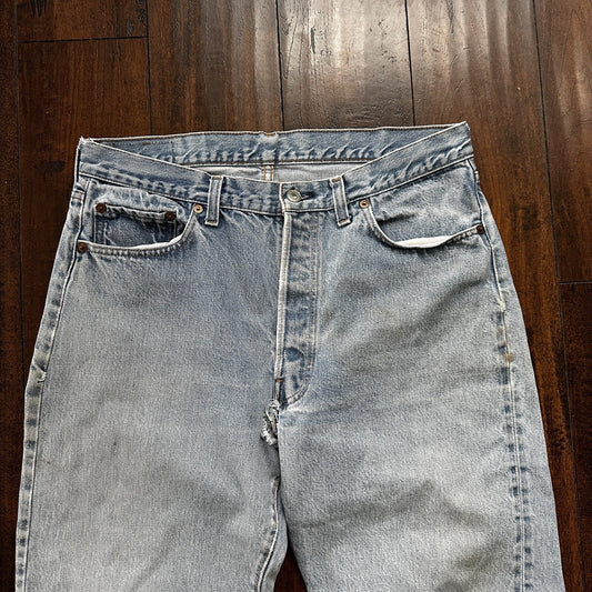 Levis Vintage 80s Redline Selvedge USA 501 XX Jeans 66 70s 36x32 Act 32x28