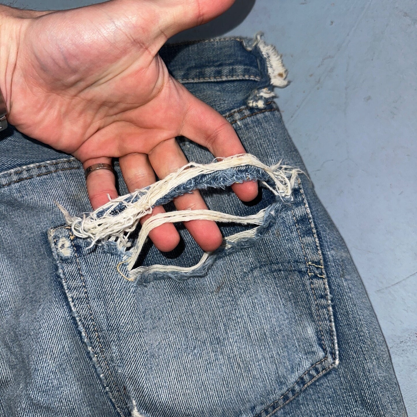 Levis 501 Big E Vintage 60s Redline Selvedge USA XX 1960s Jeans 66 Act 34x28