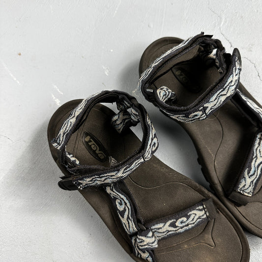 Teva Original Men’s Hiking Water Sandals 6404 White Stripes - Size 9 VTG