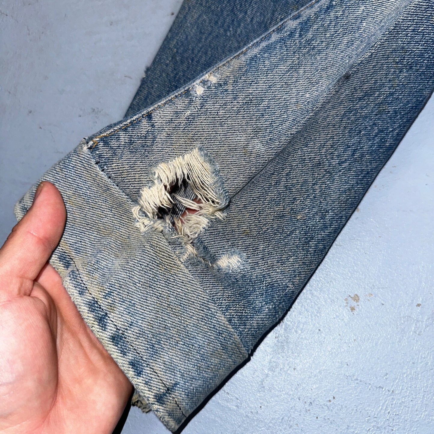 Levis 501 Vintage 80s Redline Selvedge USA XX Jeans Light Wash 34x36 Act 31x33