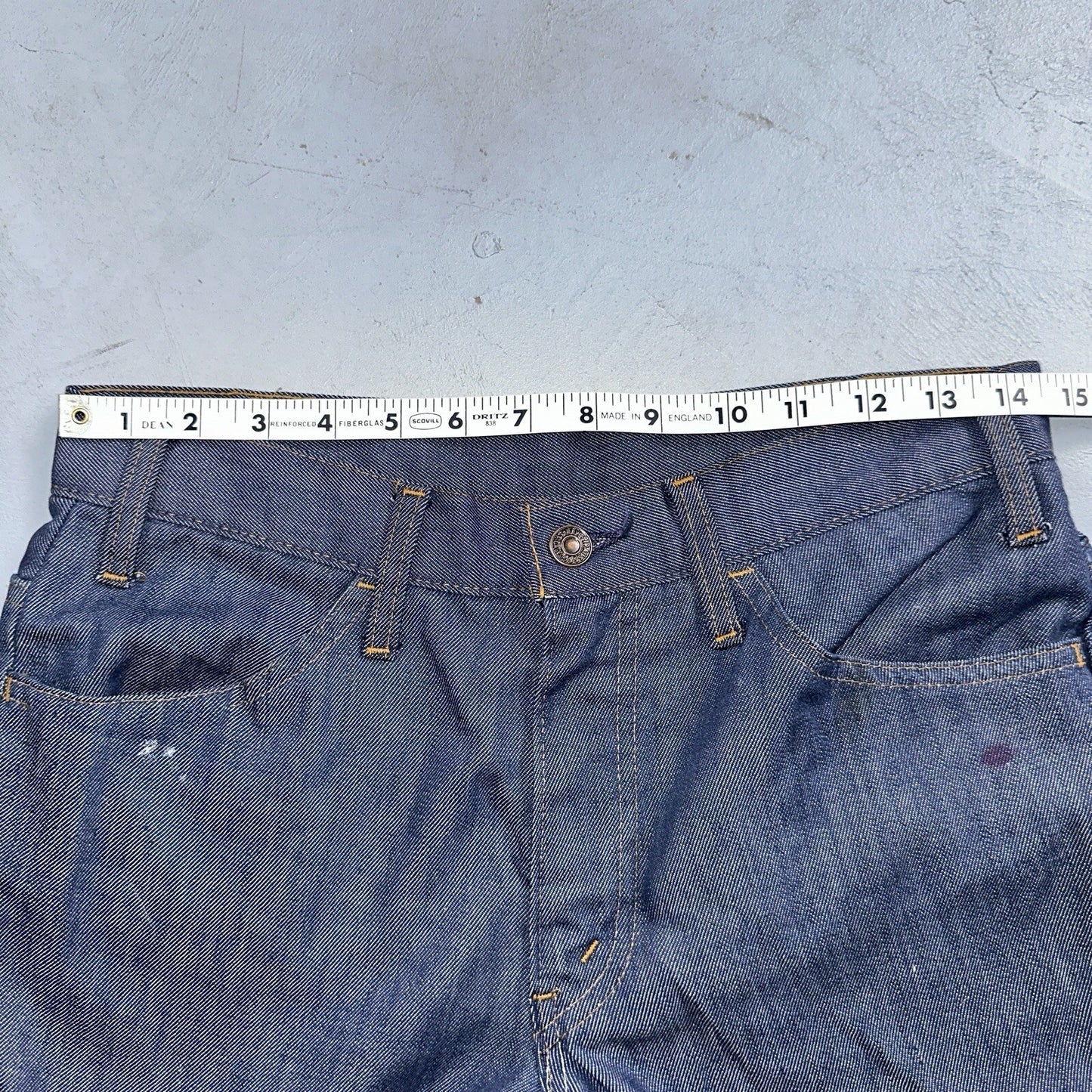 Levis 684 Orange Tab VTG Big Bell Dark Wash Bell Bottom Flare Jeans Sz 29x32