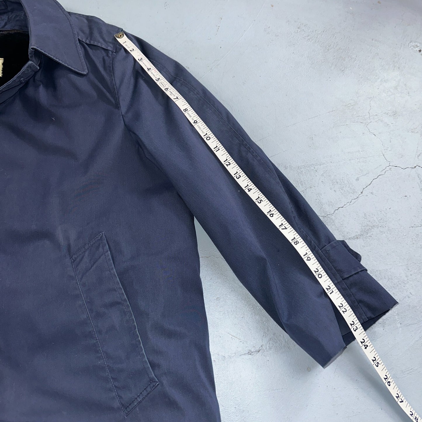 1970s VTG US Air Force Trench Coat 40s Blue All Weather Removable Liner 3556