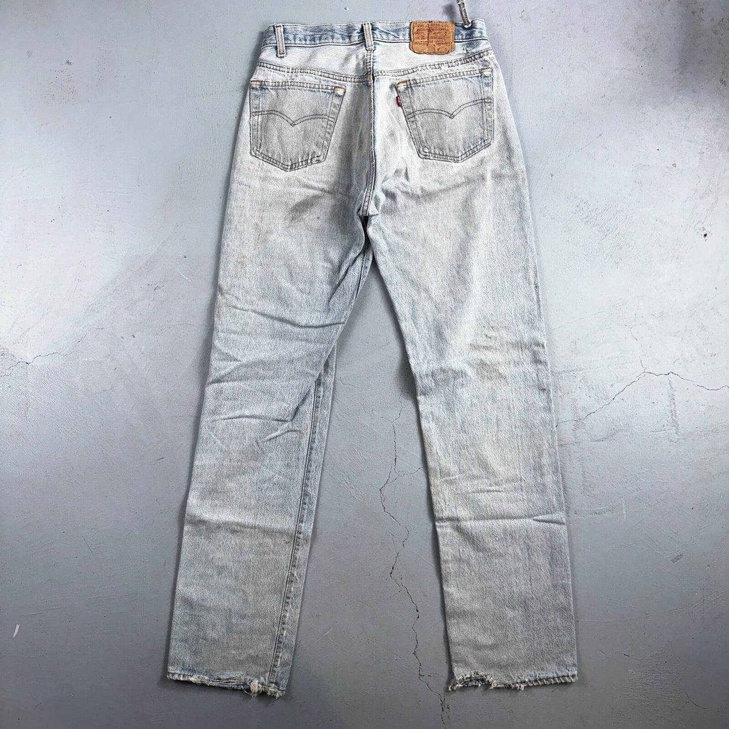 Levis 501 Vintage 80s USA XX Straight Leg Jeans Blue Light Wash 34x36 Act 31x34