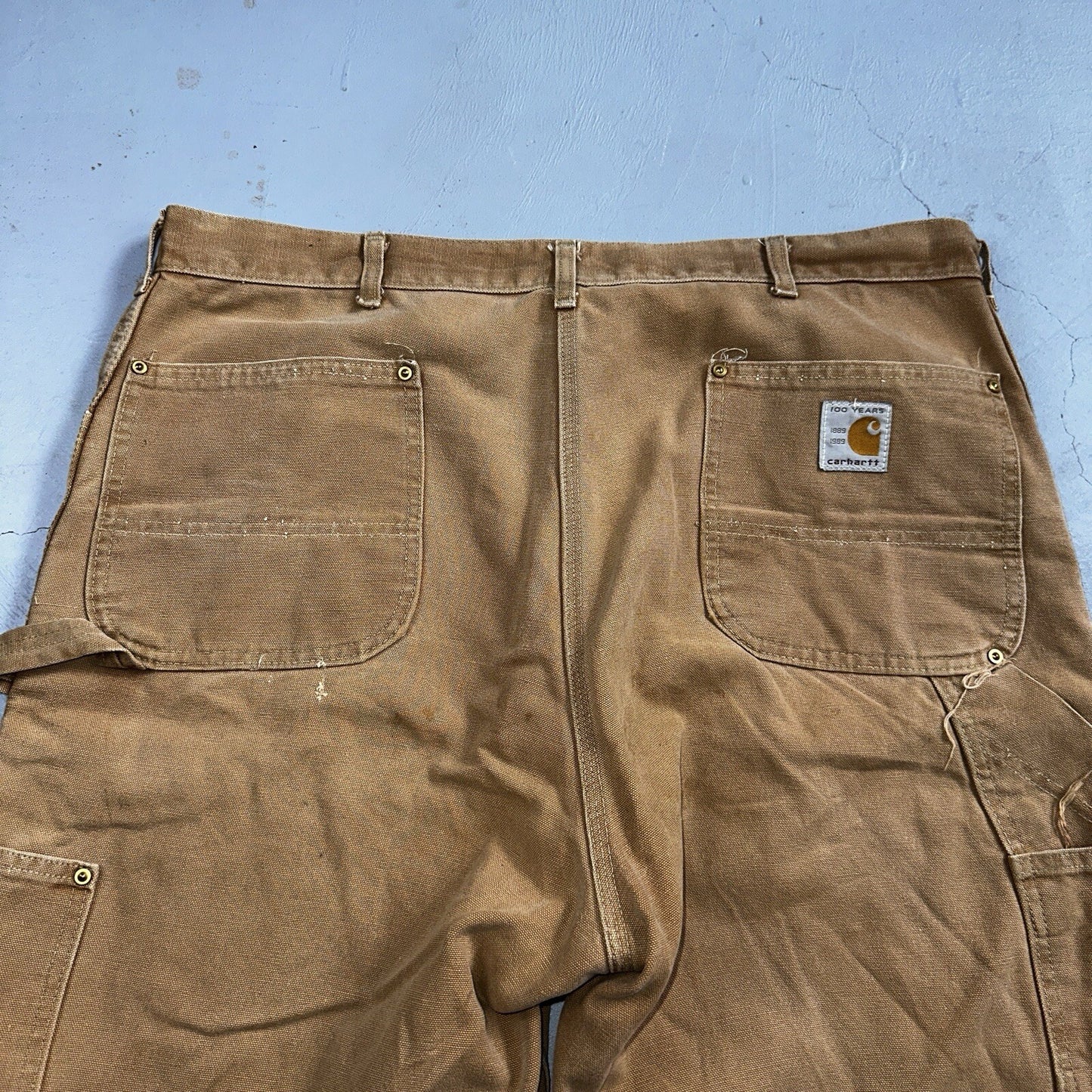 Carhartt 1989 VTG Double Knee Carpenter 80s Pants USA B01 Brown 42x32 Act 40x30