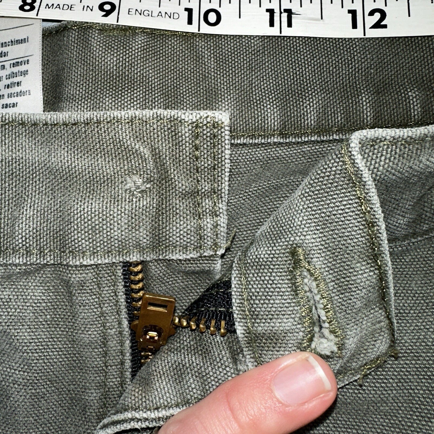 Carhartt VTG Double Knee Carpenter Pants Mexico B01 B136 MOS Green Act 38x32