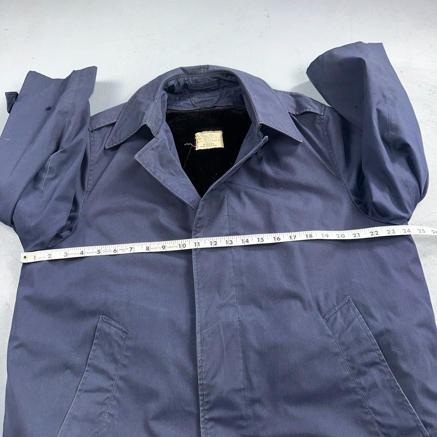 1970s VTG US Air Force Trench Coat 40s Blue All Weather Removable Liner 3556