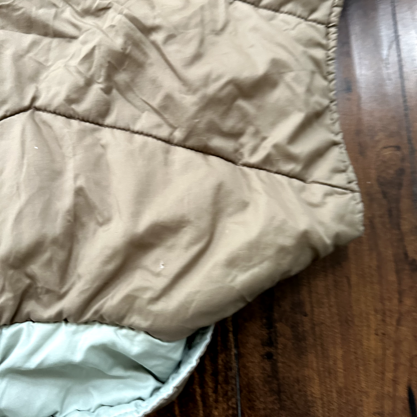 Vtg Windbreaker Vest Outerwear-Sportswear M Green Nylon Down Made In Korea 80s