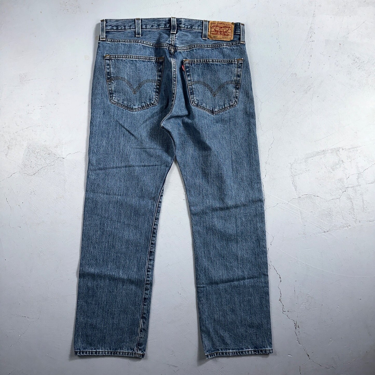 Levis 501 Vintage Y2K XX Straight Leg Jeans 38x32 Med Wash 2000s Act 35x30