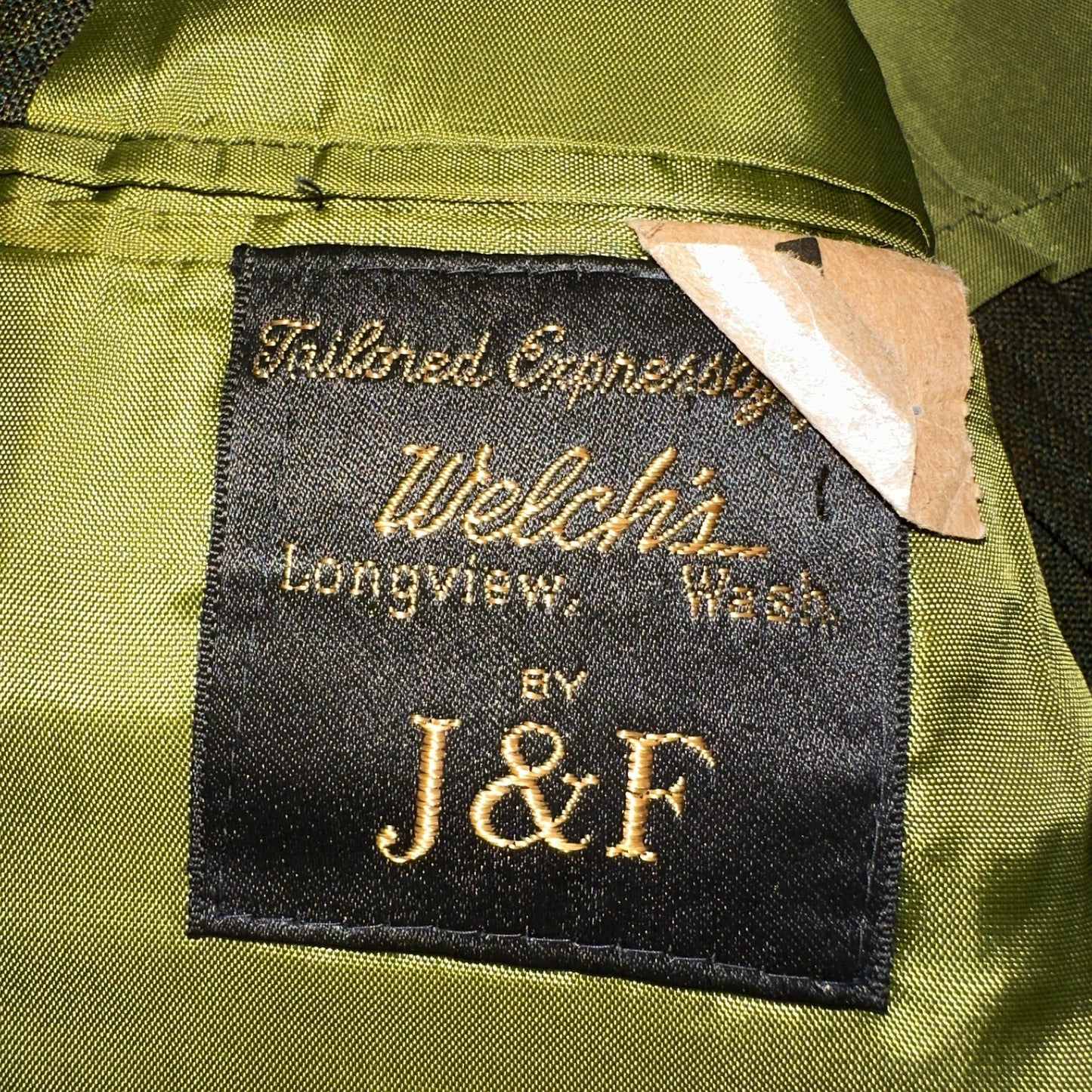 1960s Avocado Green Blazer Sport Coat Mens 44 Suit Jacket VTG Union 60s J&F