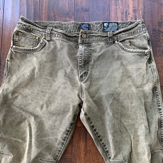 KUHL Rydr Canvas 5-Pocket Outdoor Hiking Pants Men’s Size 40X32 Brown Distressed