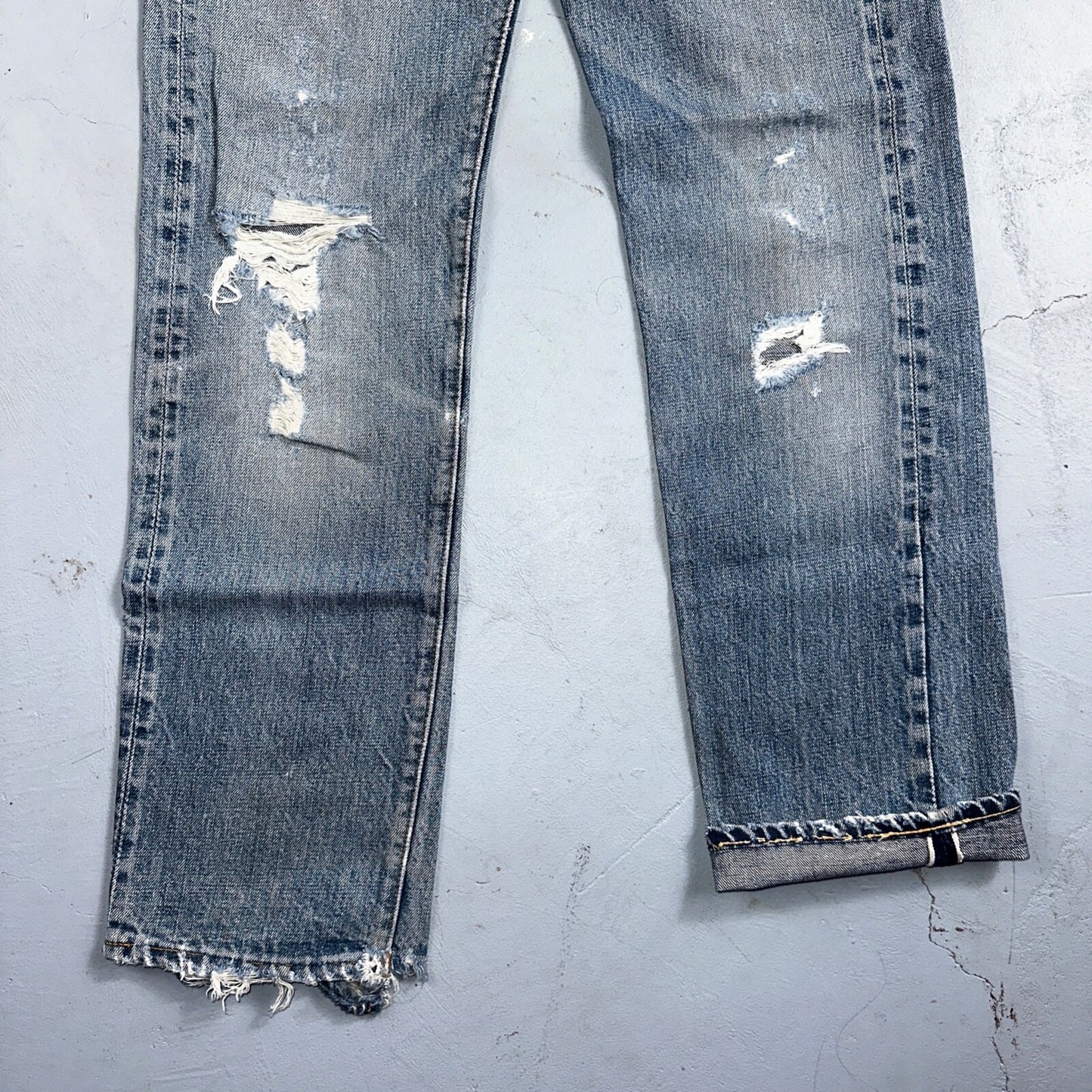 Levis 501 Big E Vintage 60s Redline Selvedge USA XX 1960s Jeans 28x34 Act 25x30