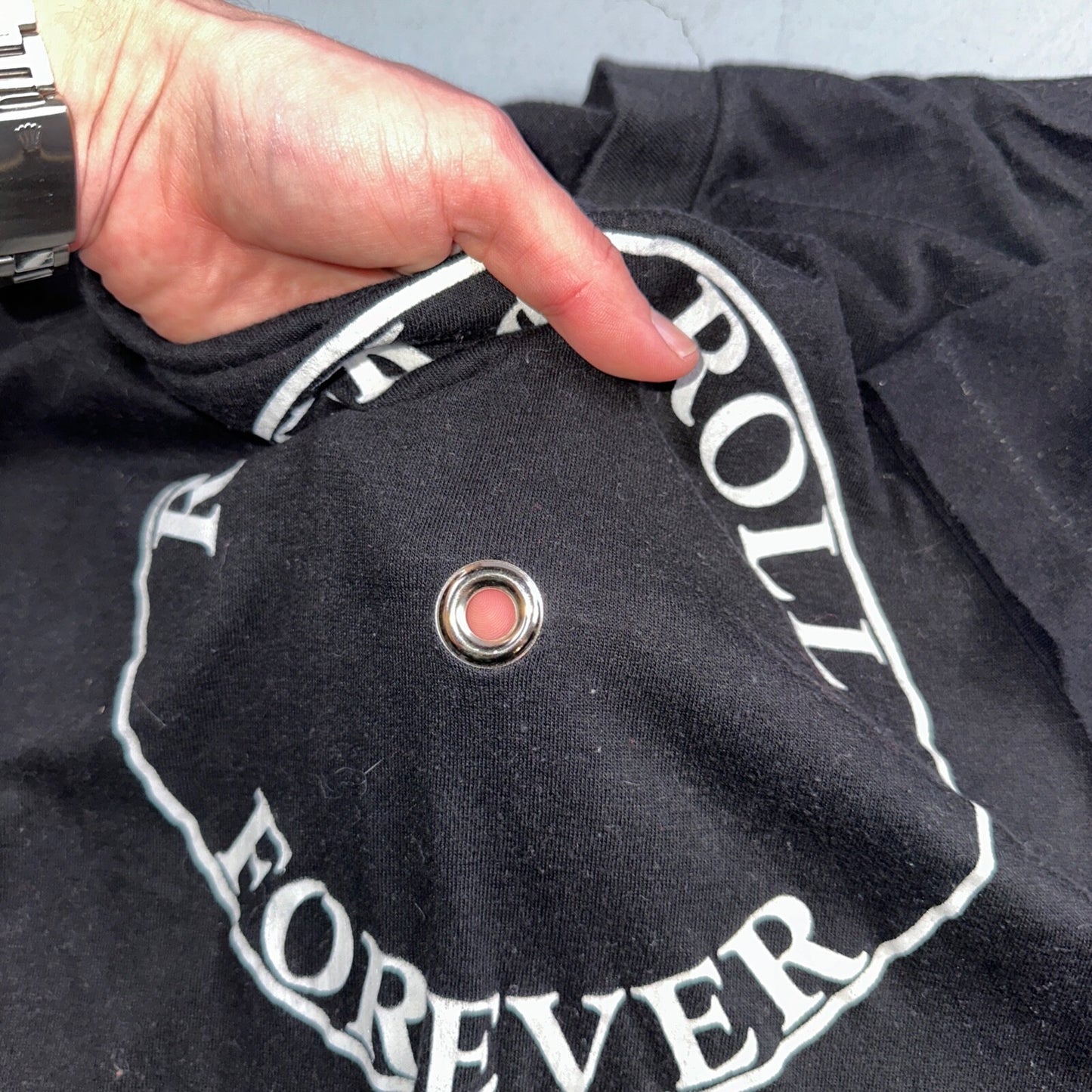 Rock N Roll 70s VTG T Shirt Rockabilly Black Forever Promo Music Band Grunge Rap