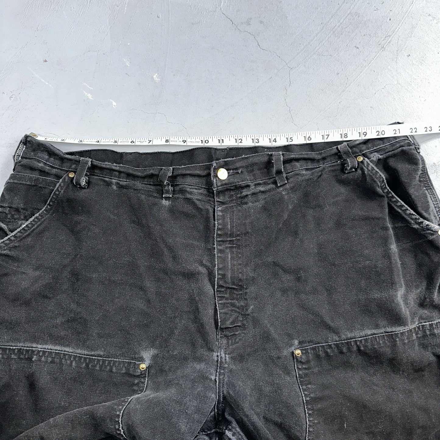Carhartt VTG Double Knee Carpenter Pants USA B01 BLK Black Act 42x31