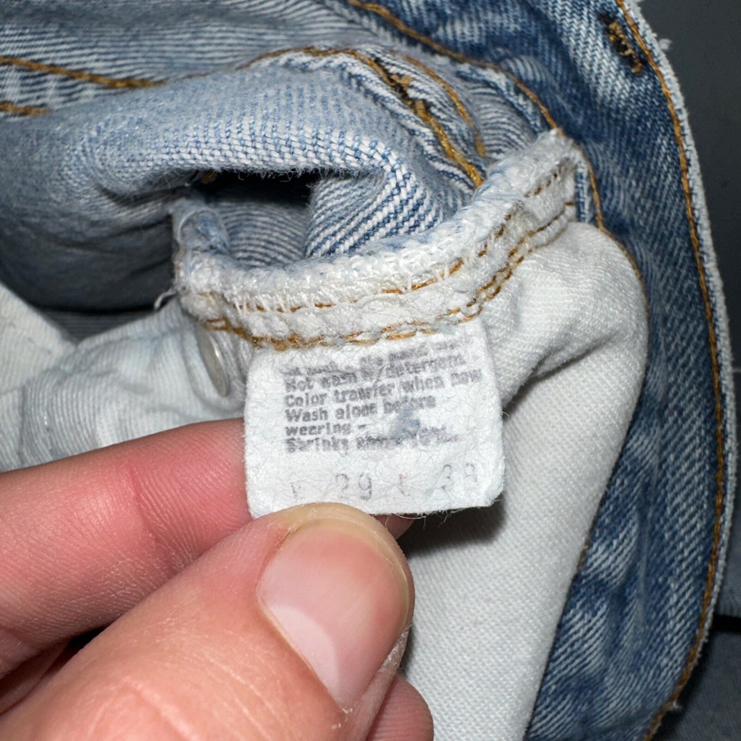 Levis 501 Vintage 80s Redline Selvedge USA XX Jeans Light Wash 29x38 Act 27x33