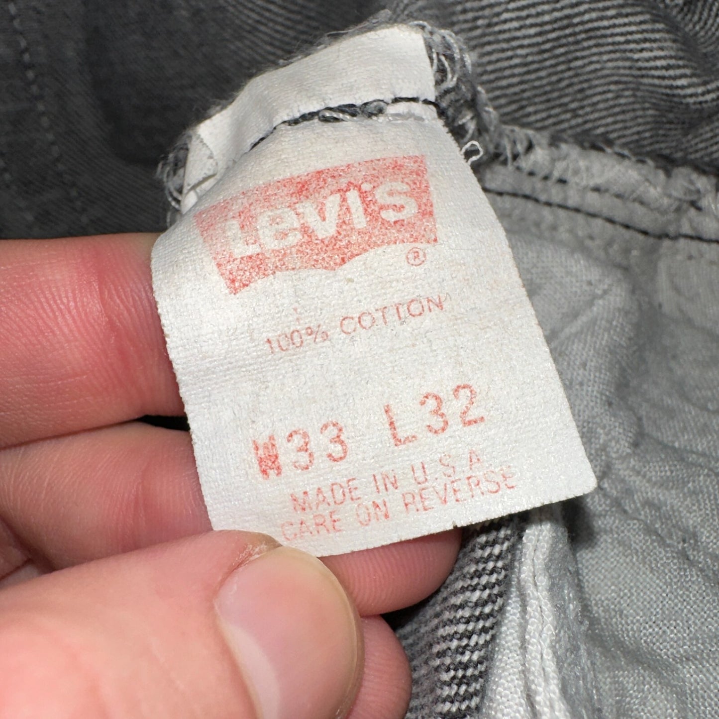 Levis 501 Vintage 80s USA XX Straight Leg Jeans Black Acid Wash 33x32 Act 31x30