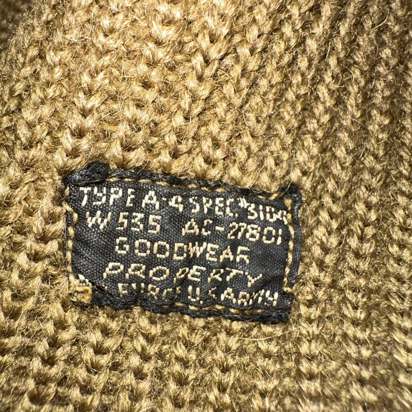 Vintage WWII Watch Cap Hat A-4 Rare Green Air Force Army 40s 50s Military A4 WW2