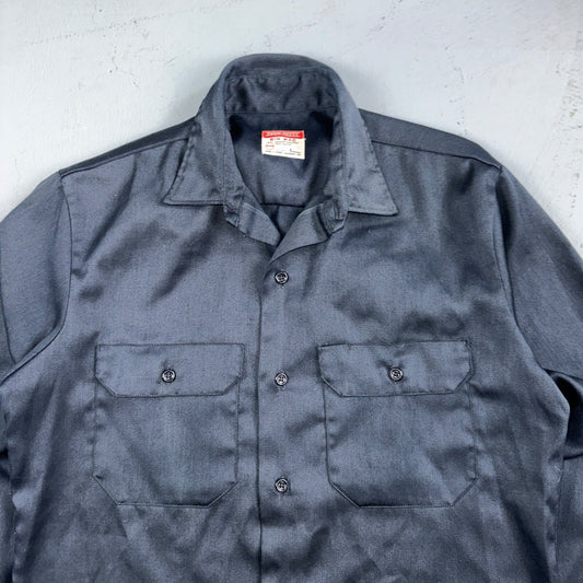 Vintage Penneys Big Mac Shirt Dark Navy Blue 70s 1970s 50/50 JC Penney