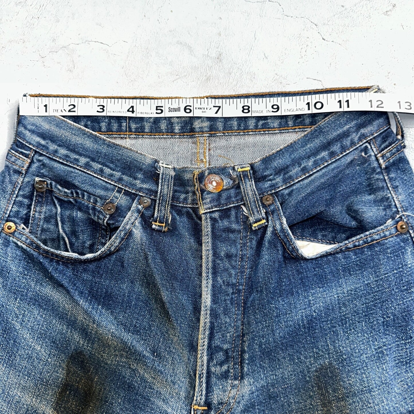 Levis 501 Big E Vintage 60s Redline Selvedge USA XX 1960s Jeans 27x30 Act 25x28