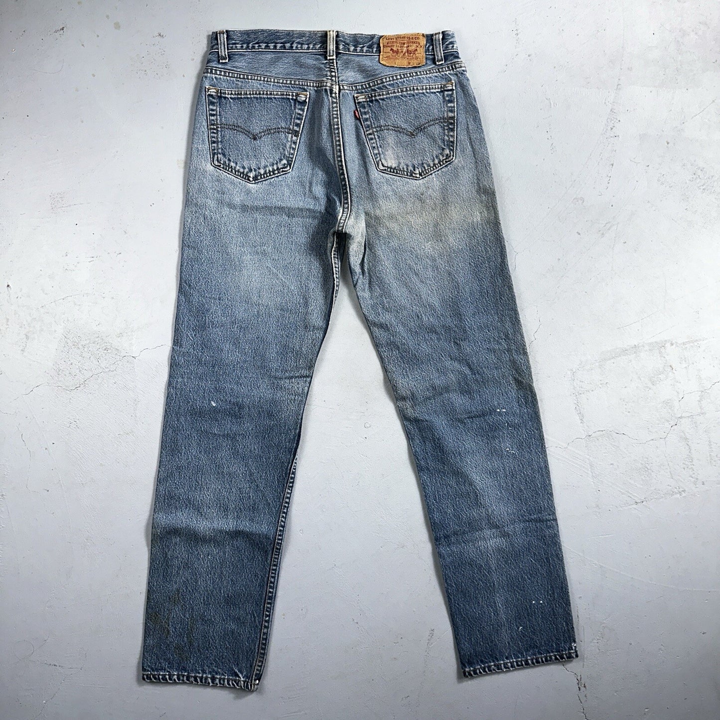 Levis 501 Vintage 90s USA 80s XX Straight Leg Jeans 35x36 Light Wash Act 32x31